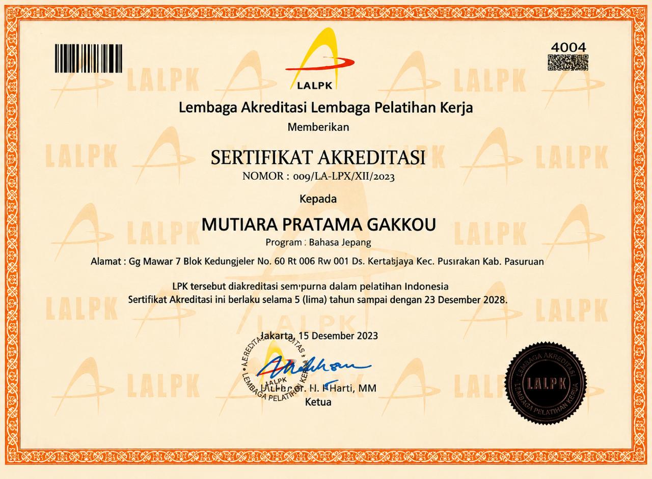 Akreditasi LALPK 2023
